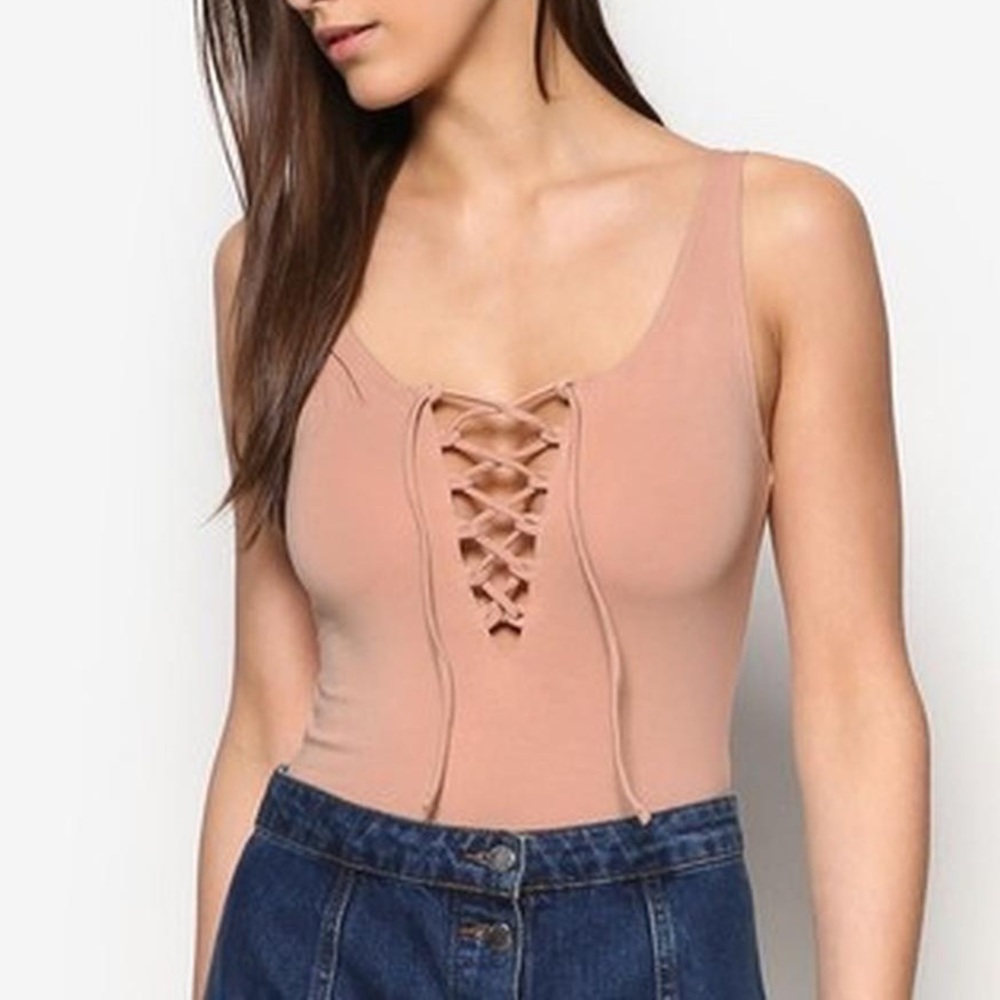 Topshop | Beige Pink Bodysuit